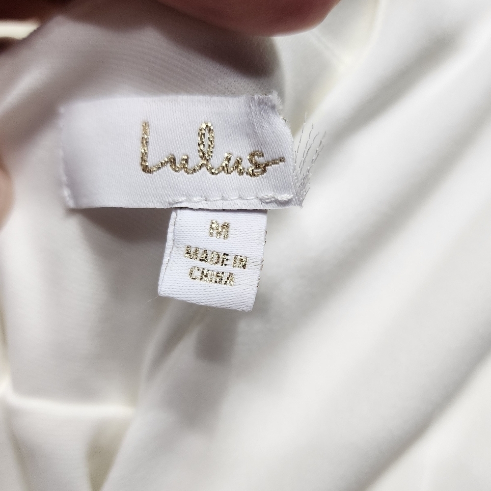 Lulus Daring Elegance White Sleeveless Mermaid Maxi Dress M Wedding Party Bridal - Picture 12 of 12